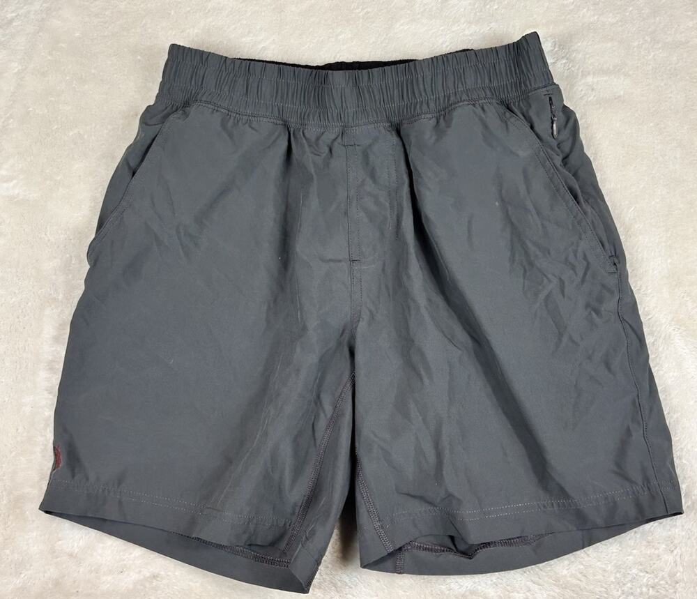RHONE Athletic Shorts Mens Sz S Grey Lined 7” Inseam Drawstring Performance Run